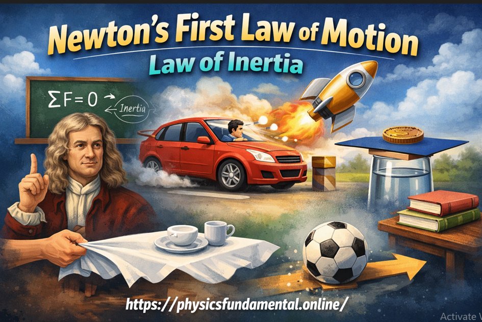 Newton’s First Law of Motion (Law of Inertia)