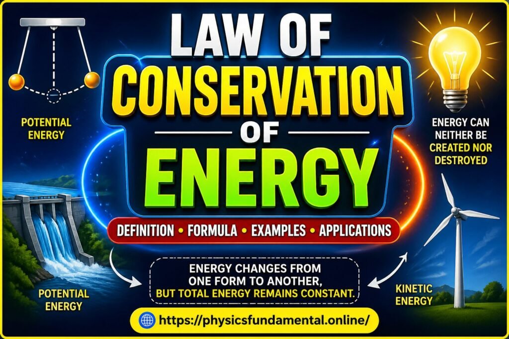 Law of Conservation of Energy – Definition, Formula, & Examples