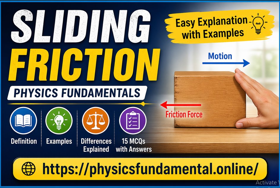 Sliding Friction With Definition Examples 📌MCQs