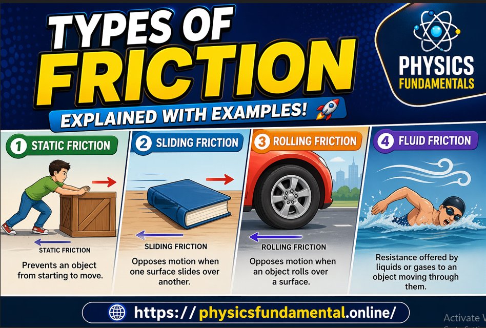 Types of Friction | Static, Sliding, Rolling & Fluid
