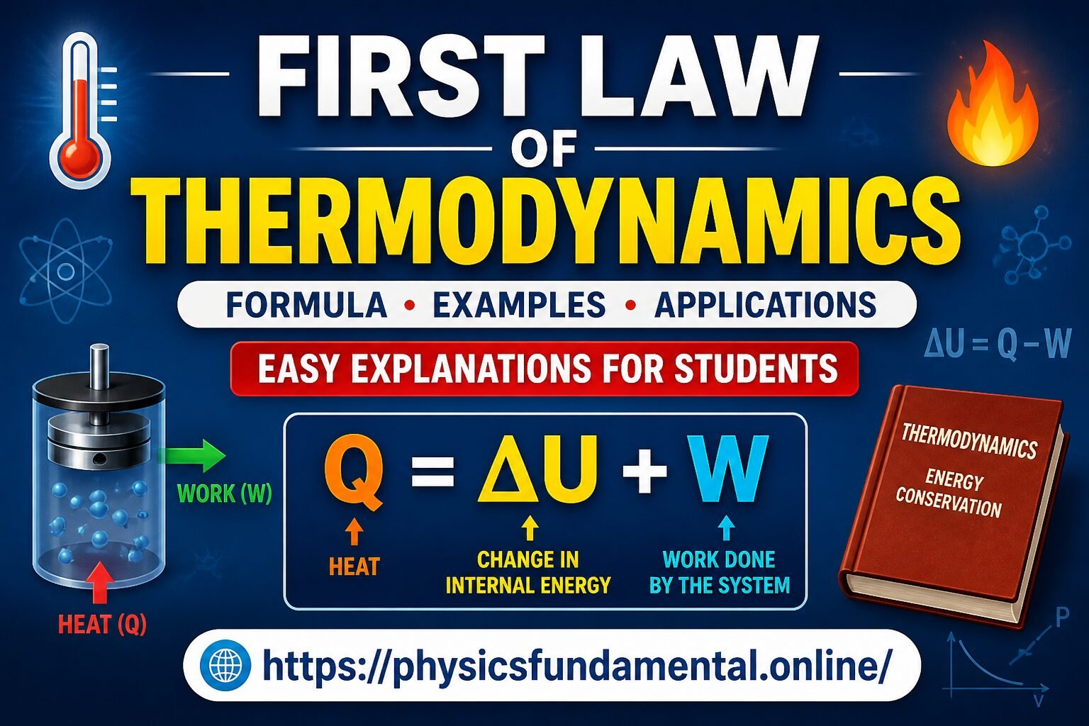 First Law of Thermodynamics 🌡️ | Formula, Examples & Applications
