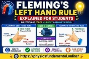 Fleming Left Hand Rule ð¨ð¬ | Diagram, Applications, MCQs